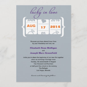 Slot Machine Wedding Invitation