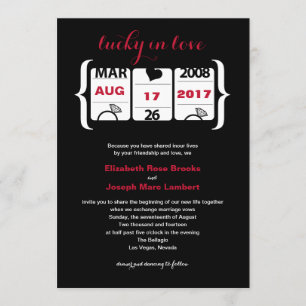 Slot Machine Wedding Invitation