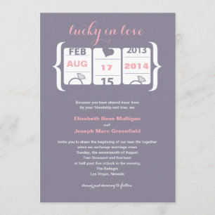 Slot Machine Wedding Invitation