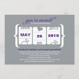 Slot Machine Wedding Invitation