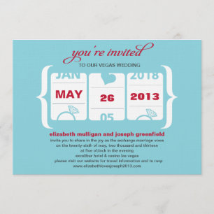 Slot Machine Wedding Invitation