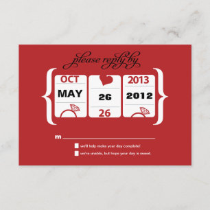 Slot Machine Wedding RSVP Card