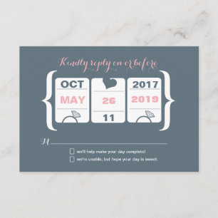 Slot Machine Wedding RSVP Card