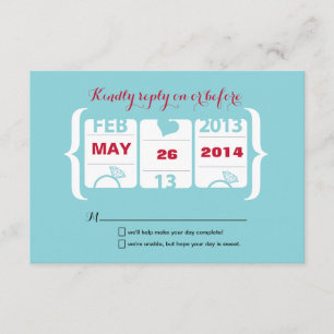 Slot Machine Wedding RSVP Card