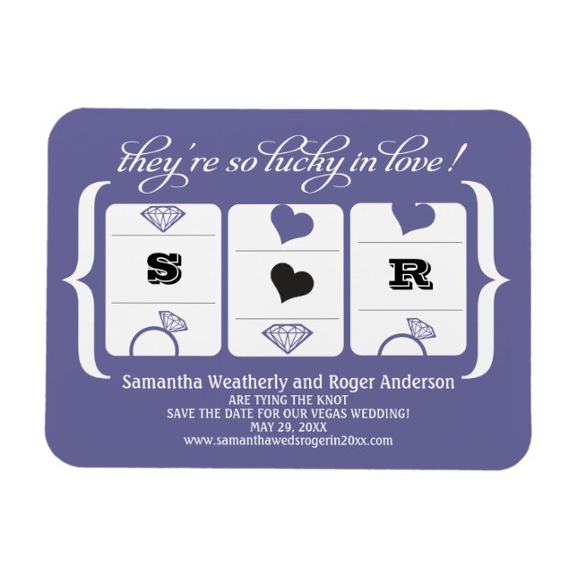 Slot Machine Wedding Save the Date Magnet (Horizontal)