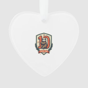 Sloth 10th Birthday Vintage Sunset Shirt 2 Ornament