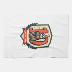 Sloth 10th Birthday Vintage Sunset Shirt 2 Tea Towel