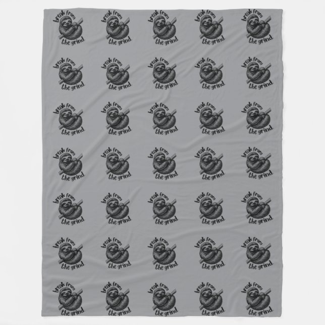 Sloth 2 BFTG Fleece Blanket (Front)