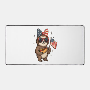 Sloth 4th July Desk Mat