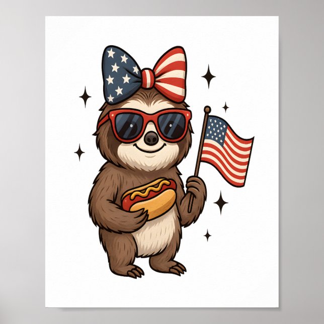 Sloth 4th July Poster (Front)