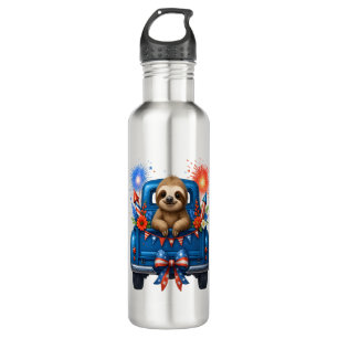 Sloth 4th of July Usa 710 Ml Water Bottle