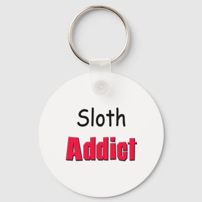 Sloth Addict Key Ring (Front)