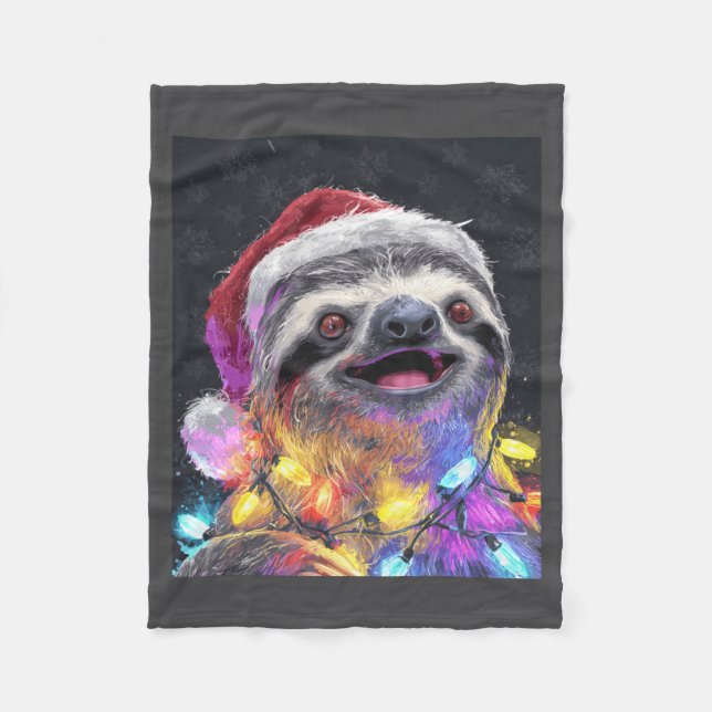 Sloth Adventures Fleece Blanket (Front)