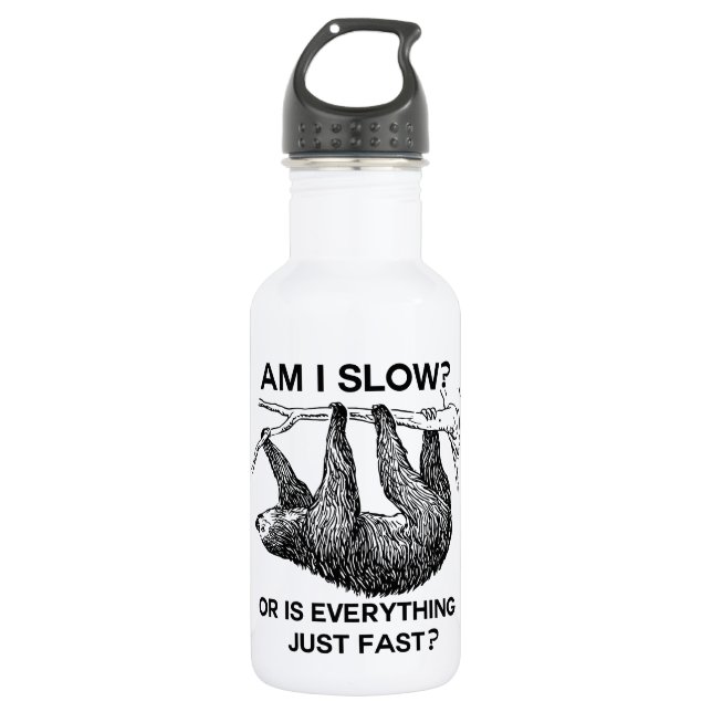 Sloth am I slow? 532 Ml Water Bottle (Front)