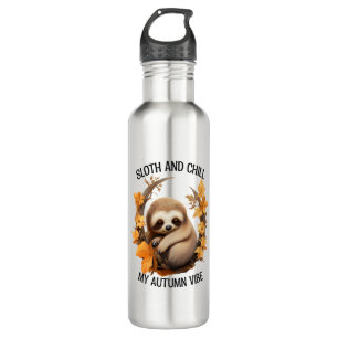 Sloth and Chill My Autumn Vibe 710 Ml Water Bottle