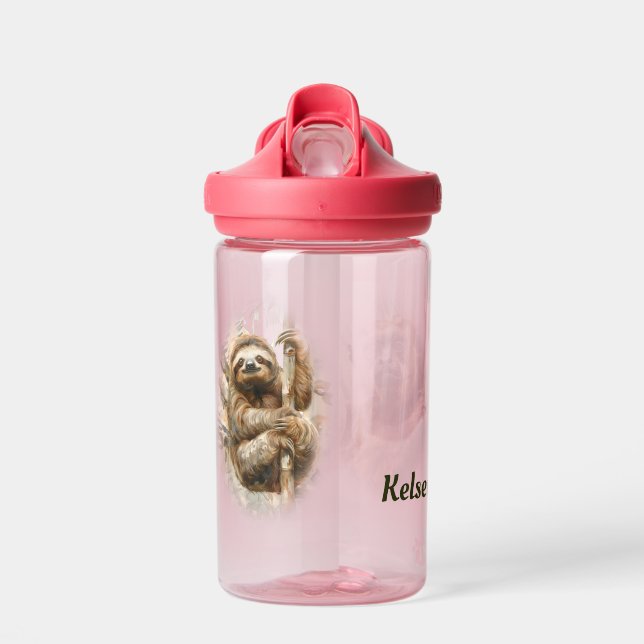 Sloth and Howler Monkey Water Bottle (Front)