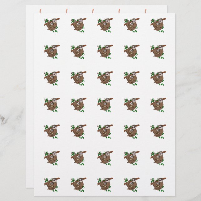 Sloth and Koala bear small two-sided design  (Front/Back)