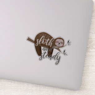 Sloth and Steady Custom-Cut Vinyl Sticker