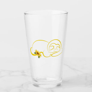 Sloth And Sunflower Cute Graphic Sloth Lovers Glass