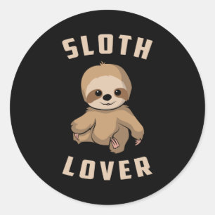 Sloth Animal Lazy Sloths Sleeping Funny Gift Idea Classic Round Sticker