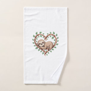 Sloth Animal Lover Artwork Tropical Graphic Art Fu Hand Towel