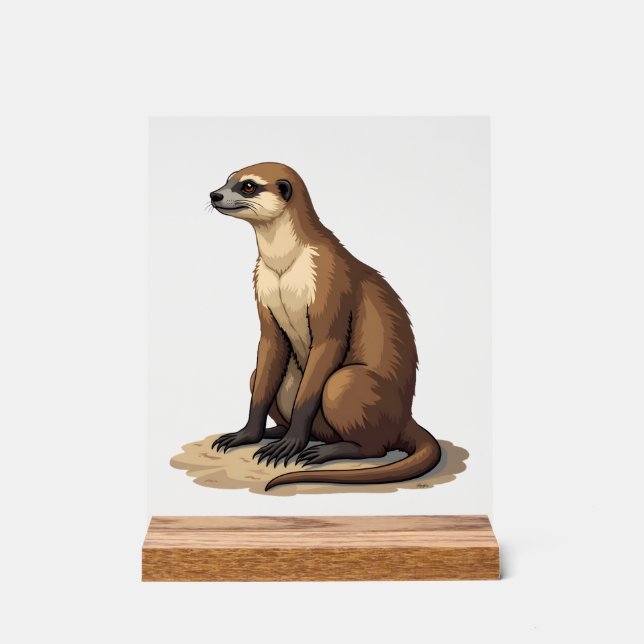 Sloth Antique Engraving Retro Graphic (2) Acrylic Sign (Front)