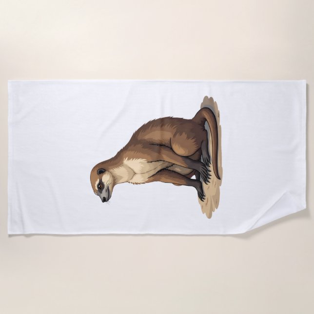 Sloth Antique Engraving Retro Graphic (2) Beach Towel (Front)