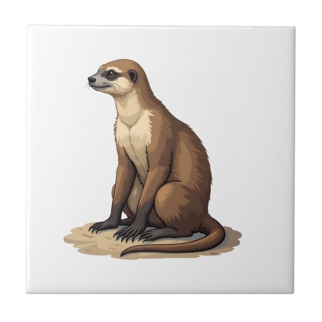 Sloth Antique Engraving Retro Graphic (2) Ceramic Tile (Front)