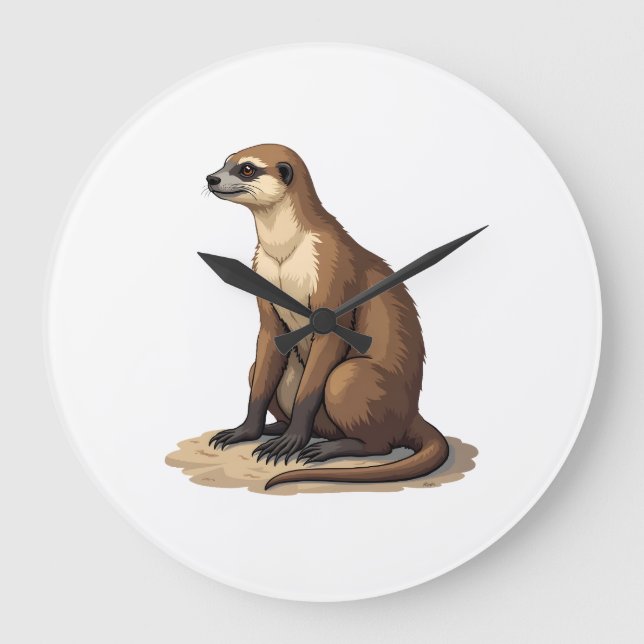 Sloth Antique Engraving Retro Graphic (2) Large Clock (Front)