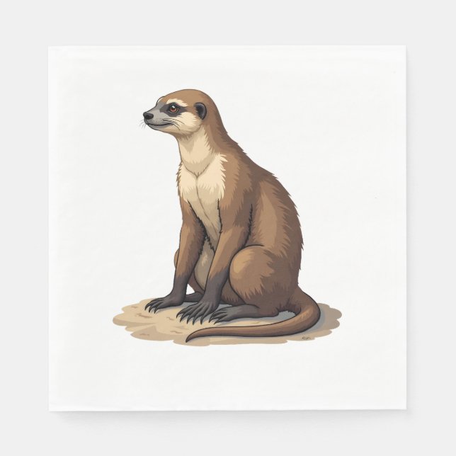 Sloth Antique Engraving Retro Graphic (2) Napkin (Front)