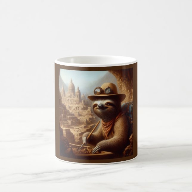 Sloth Archaeologist Coffee Mug (Center)