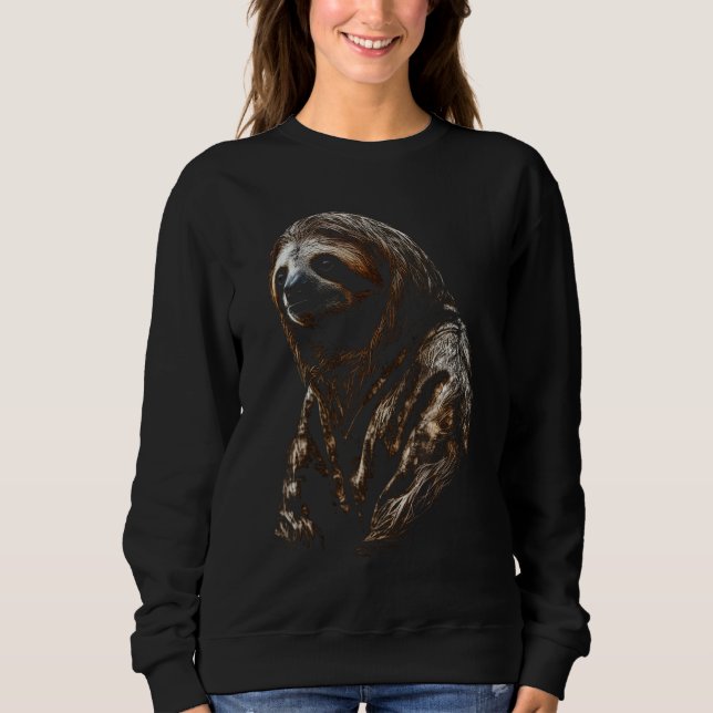 Sloth artwork  animal  animal sloth 9 sweatshirt (Front)