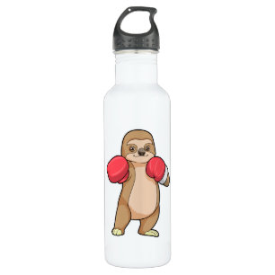 Sloth as Boxer with Boxing gloves 710 Ml Water Bottle