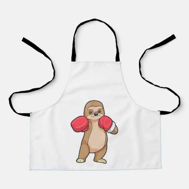 Sloth as Boxer with Boxing gloves Apron (Front)