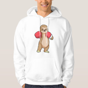 Sloth as Boxer with Boxing gloves Hoodie