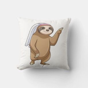 Sloth as Bride with Veil Cushion