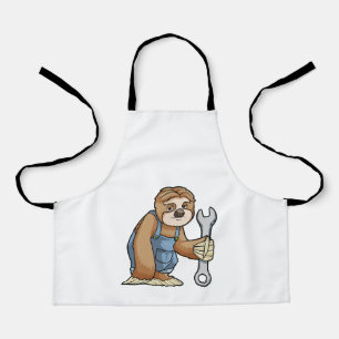 Sloth as Craftsman with Wrench Apron