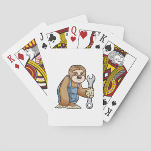 Sloth as Craftsman with Wrench Playing Cards