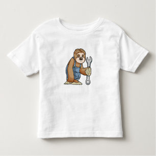 Sloth as Craftsman with Wrench Toddler T-Shirt