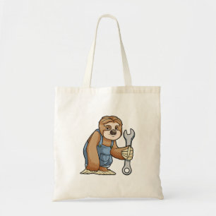 Sloth as Craftsman with Wrench Tote Bag