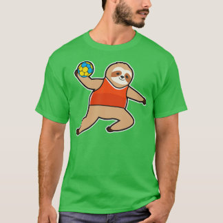 Sloth as Handball player with Handball 1 T-Shirt