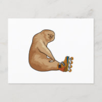Sloth as Inline skater with Inline skates