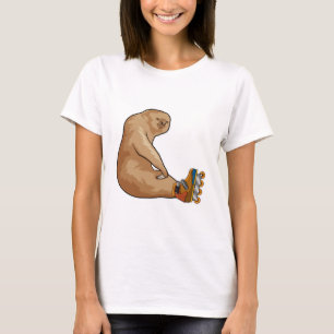 Sloth as Inline skater with Inline skates T-Shirt
