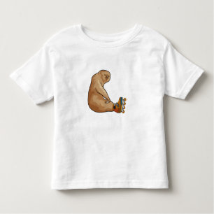 Sloth as Inline skater with Inline skates Toddler T-Shirt