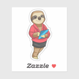 Sloth as Secretary with Notepad