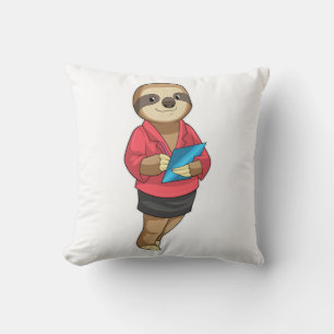 Sloth as Secretary with Notepad Cushion