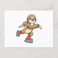 Sloth as Skater with Inline skates
