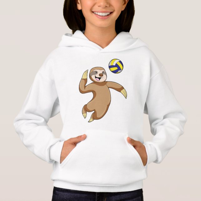 Sloth as Volleyball player with Volleyball (Front)