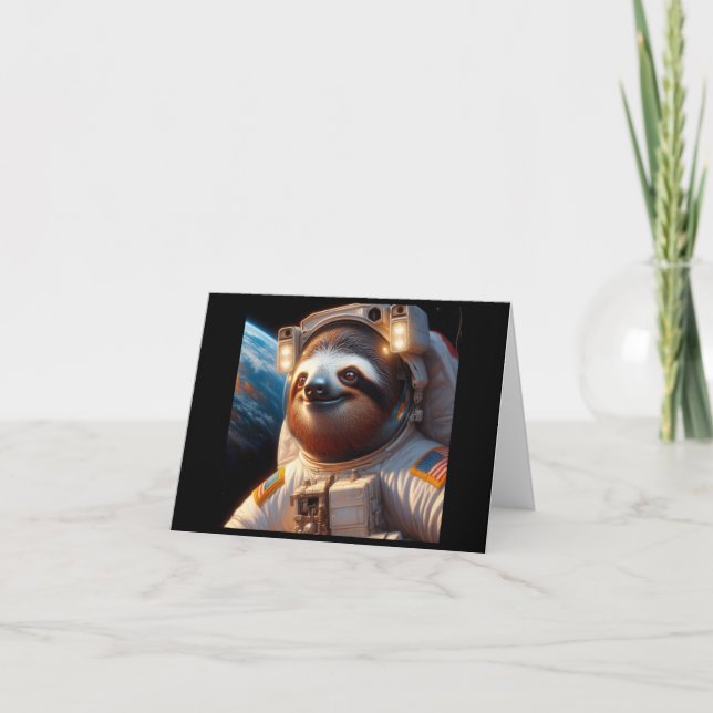 Sloth Astronaut Card (Front)