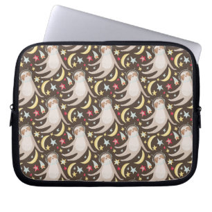 Sloth Astronaut Pattern Laptop Sleeve